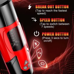 AL1928--Dark Knight Electric Fully Automatic Telescopic Rotating Sound Silicone Aircraft Cup Exerciser