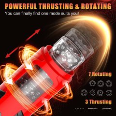 AL1928--Dark Knight Electric Fully Automatic Telescopic Rotating Sound Silicone Aircraft Cup Exerciser