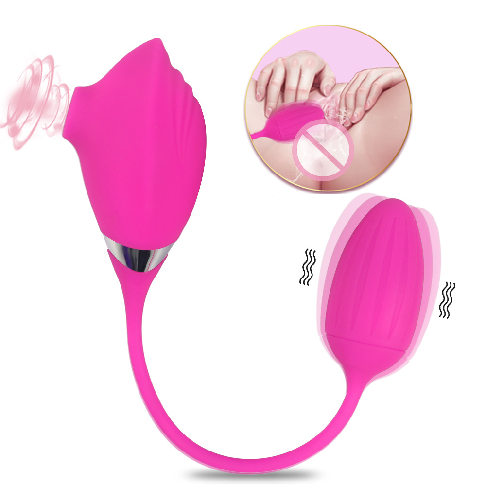 TD1065--Rechargeable Breast Sucking Tease Vibrating Masturbation Massager Female Vibrating Egg