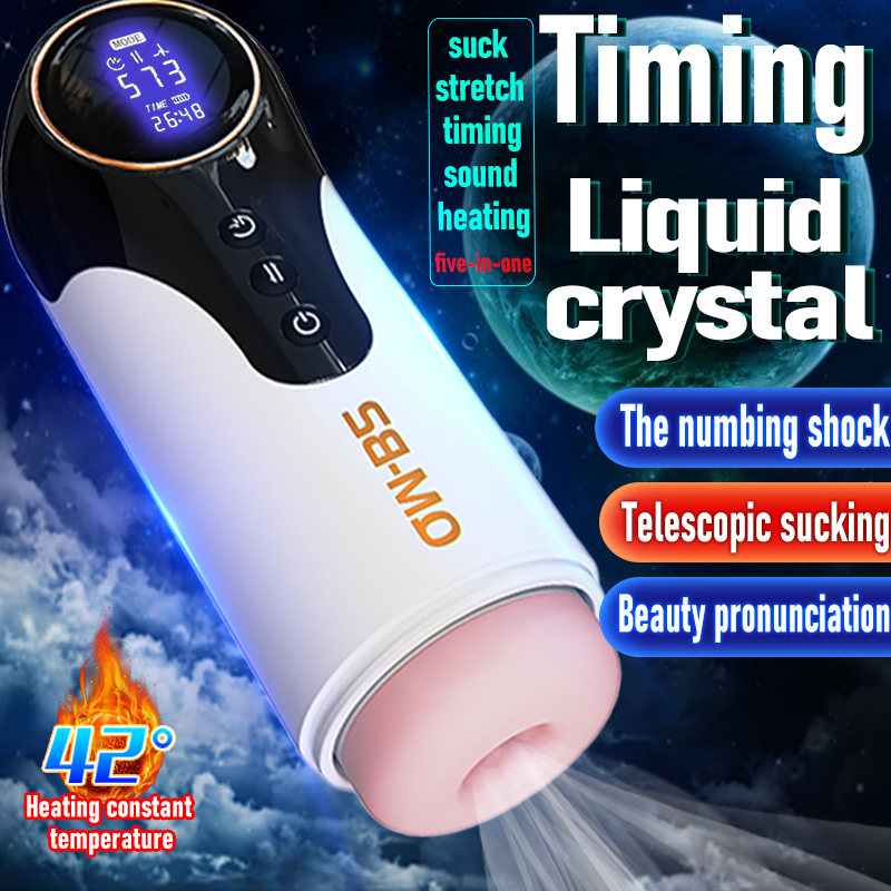 AL998--New product B2 bombing machine cup retractable sucking LCD counting male masturbation device