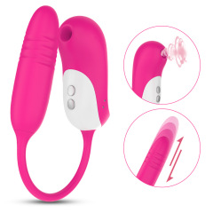 TD1090-1--Rechargeable Penguin Sucking Telescopic Vibrator Female Masturbation Massage Vibrator