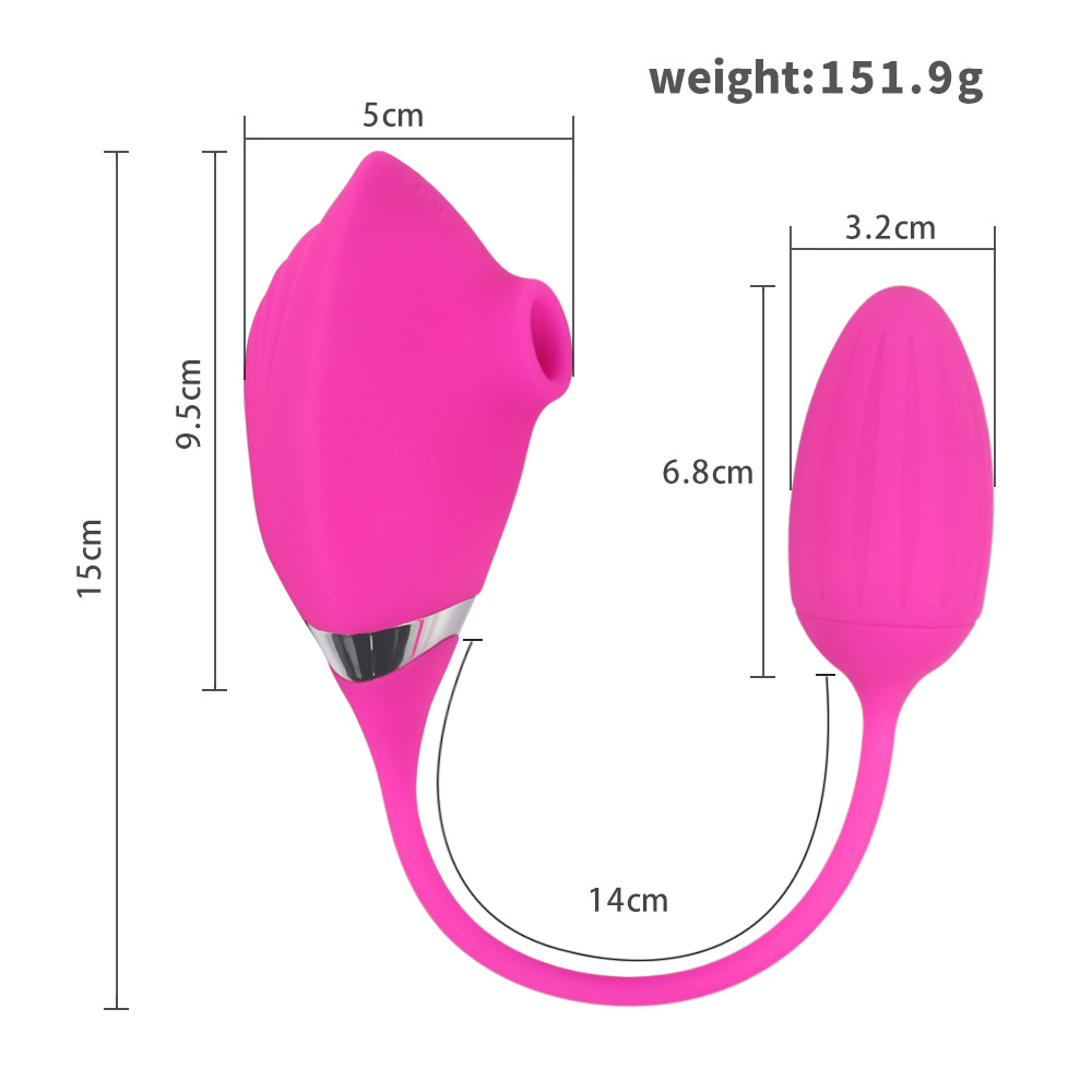 TD1065--Rechargeable Breast Sucking Tease Vibrating Masturbation Massager Female Vibrating Egg