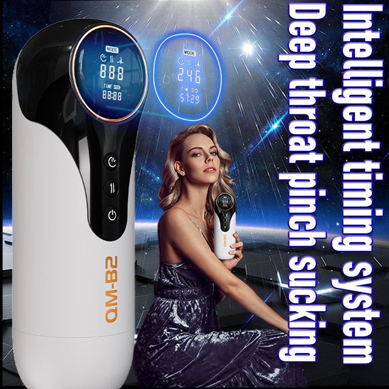 AL998--New product B2 bombing machine cup retractable sucking LCD counting male masturbation device