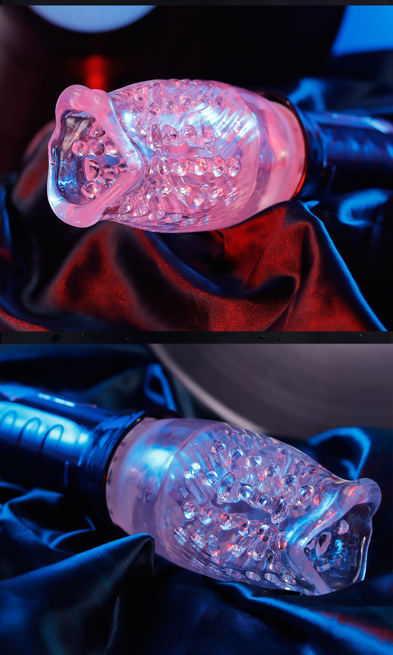 A44--Bellucci Rotating Aircraft Cup Vibration Wrapped Silicone Liner Male Masturbator