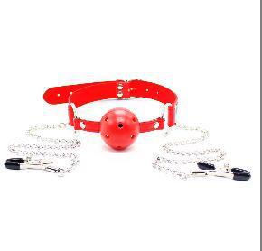 222400087-Soft oral ball for sex, mouth plug, breast clamp, mouth ball, dual-purpose alternative toy, couple's flirting and sexual health care