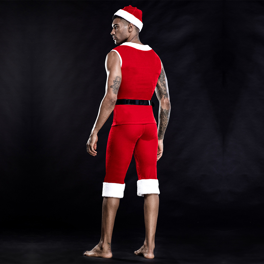 7227--Men's sexy lingerie, Christmas costume, bar nightclub holiday performance sexy uniform