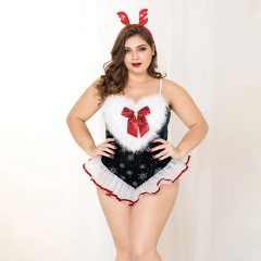 P71120--Sexy Lingerie Christmas Clothing Large Size Sexy Uniform