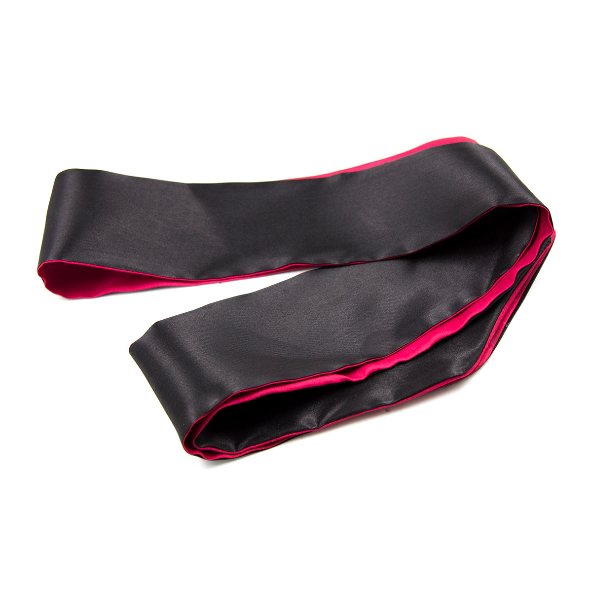 233201055-Simulated silk two-color eye mask, hot selling hand-tied satin red black bondage mask, flirting toy face covering