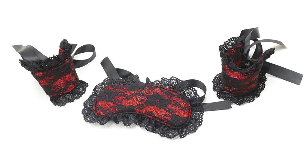 333410011-Sexy adult sex products, lace handcuffs, shackles, whip set, alternative toys