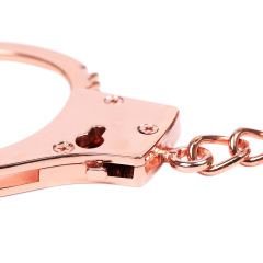 251600250-Men's and women's metal handcuffs, sexy handcuffs, QQ handcuffs, simulation toys, alloy stainless steel hand and foot cuffs
