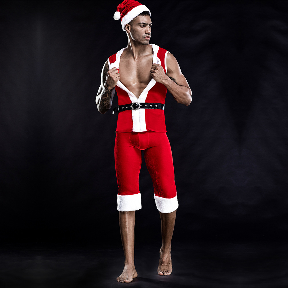 7227--Men's sexy lingerie, Christmas costume, bar nightclub holiday performance sexy uniform