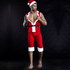 7227--Men's sexy lingerie, Christmas costume, bar nightclub holiday performance sexy uniform