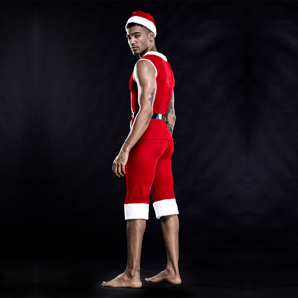 7227--Men's sexy lingerie, Christmas costume, bar nightclub holiday performance sexy uniform