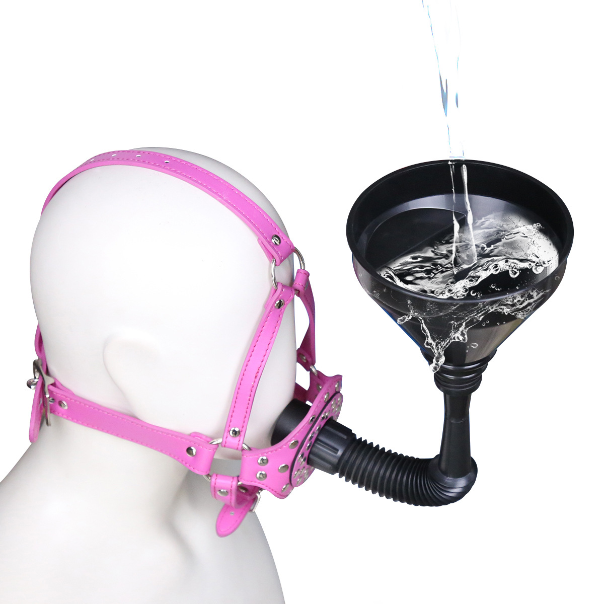 372400241-Sex toys, toilet gag, flail, funnel, harness-shaped mask, toy, couple flirting sex toy