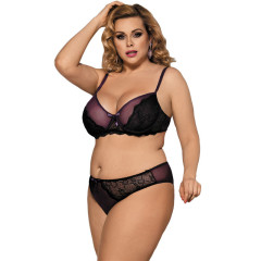 R80273--Plus size women's sexy lace pajamas three-point set