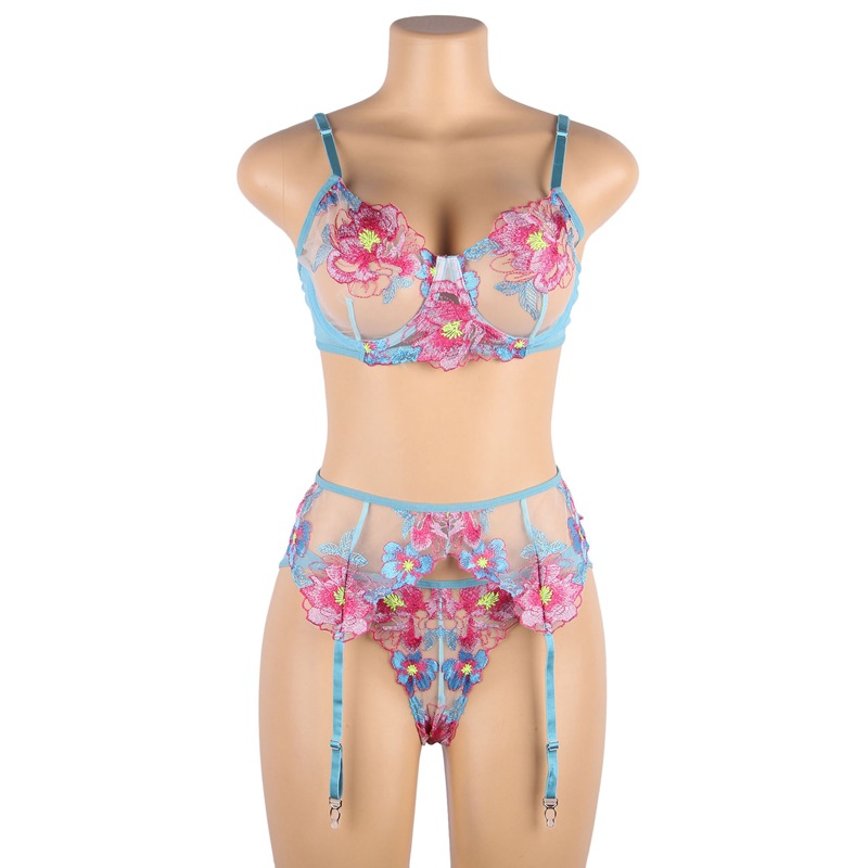R81085--Large size sexy suit passionate underwire push-up sexy pajamas