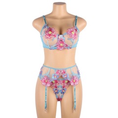 R81085--Large size sexy suit passionate underwire push-up sexy pajamas