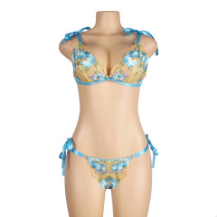 R81154--Erotic bra with lace embroidery sexy plus size fat girl underwear temptation