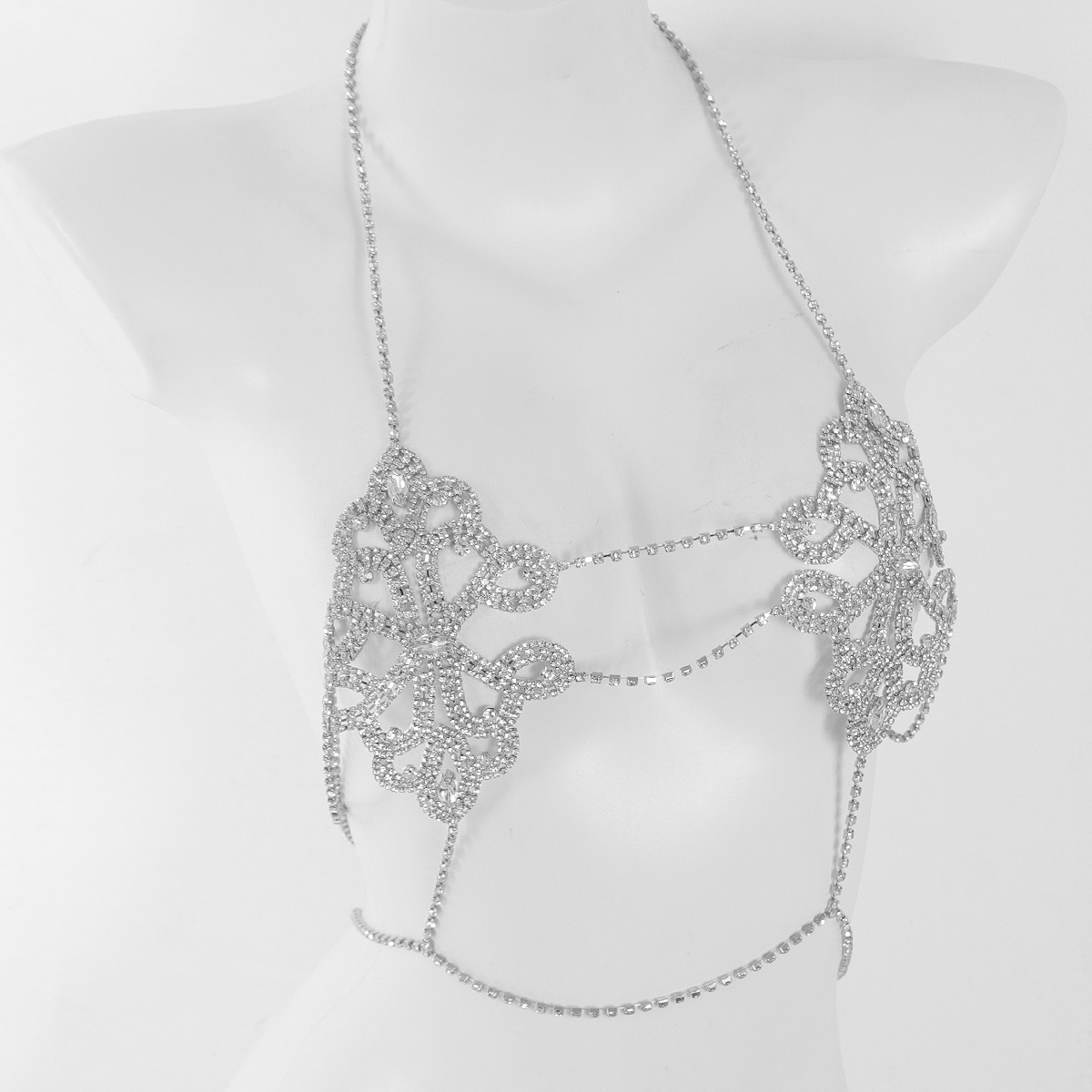ST230933-Popular bra chain European and American exaggerated sexy full diamond shiny geometric bra nightclub bikini body chain