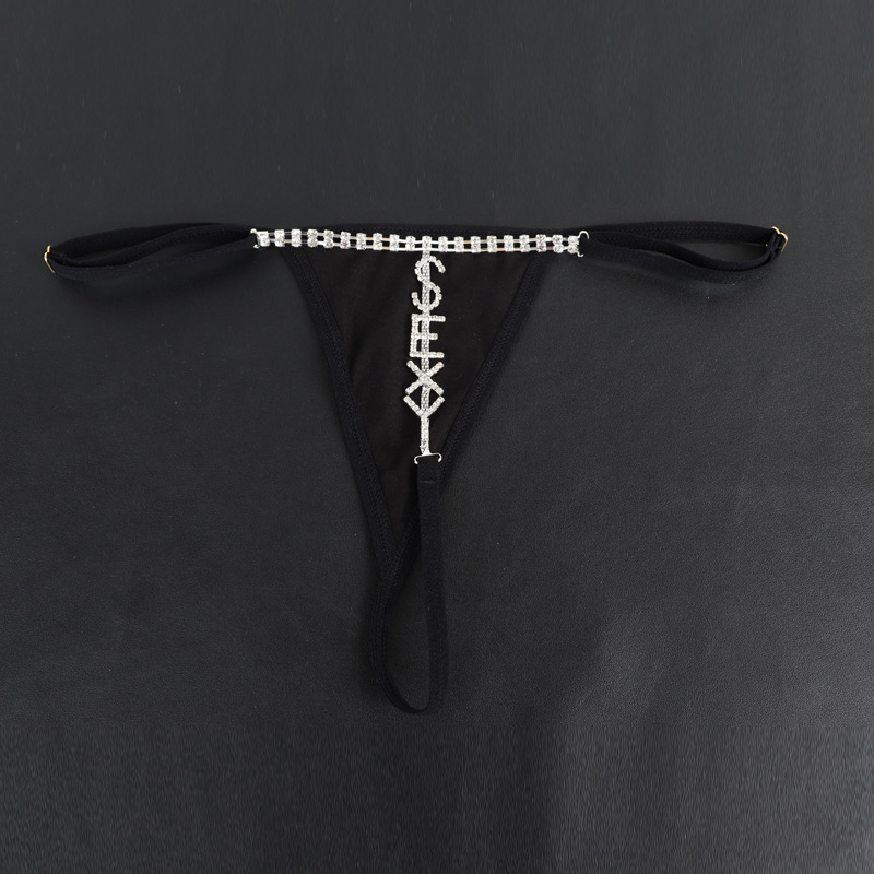 ST221027-Popular sex toys European and American sexy chest chain women's accessories SEXY letter rhinestone underwear chain bikini chain