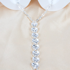 ST230210-Love Rhinestone Breast Chain Fashionable and Sexy Bikini Nightclub European and American Style Body Chain for Women