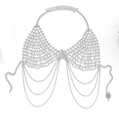 0044-Sexy Tassel Rhinestone Bra Hollow Beach Bikini Body Chain Accessories