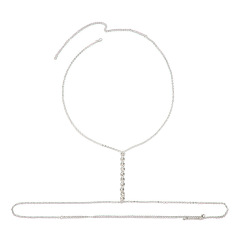 ST230210-Love Rhinestone Breast Chain Fashionable and Sexy Bikini Nightclub European and American Style Body Chain for Women