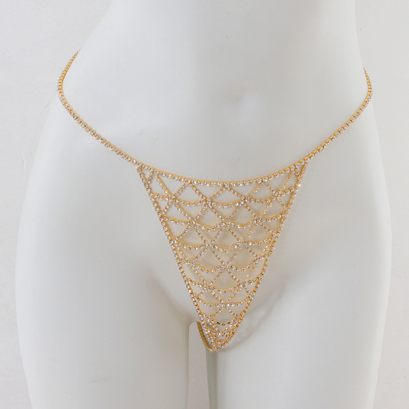 ST230921-Rhinestone bikini bra nightclub beach sexy body chain chest chain
