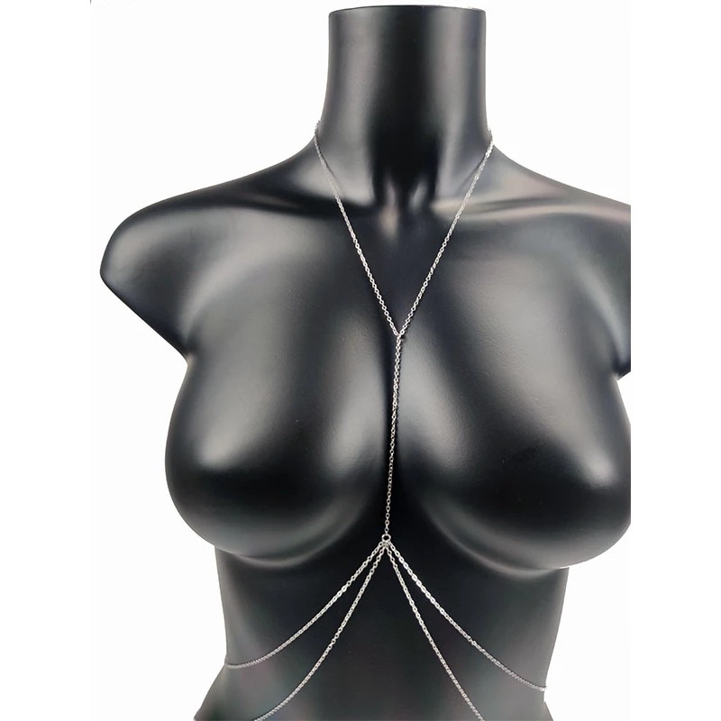 0001-European and American hot-selling jewelry sexy simple cross body chain one-piece chain