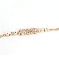 ST22804-European and American cross-border hot-selling accessories simple exaggerated rhinestone love sexy beach bikini body chest bracelet