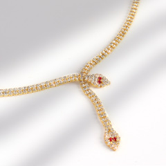 YL22502-Waist accessories Fashion rhinestone snake shape European and American sexy summer beach waist chain