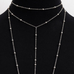 ST22410-Sexy Fashion Summer Water Drop Multi-Layered Cross Women's Body Chain Necklace in One