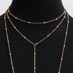 ST22410-Sexy Fashion Summer Water Drop Multi-Layered Cross Women's Body Chain Necklace in One