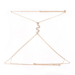 ST22805-New chest chain jewelry simple exaggerated rhinestone European and American nightclub sexy crystal body chain