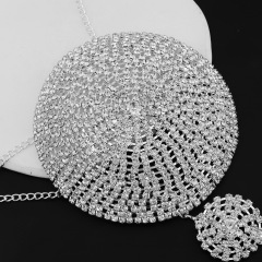 ST230932-Full Diamond Bra Nightclub Party Sexy Exaggerated Sparkling Diamond Bra Body Chain Chest Chain Accessories