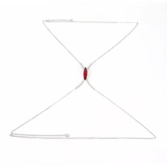 ST22452-Rhinestone chest support chest chain pendant fashion geometric zircon chest chain women European and American sexy body chain