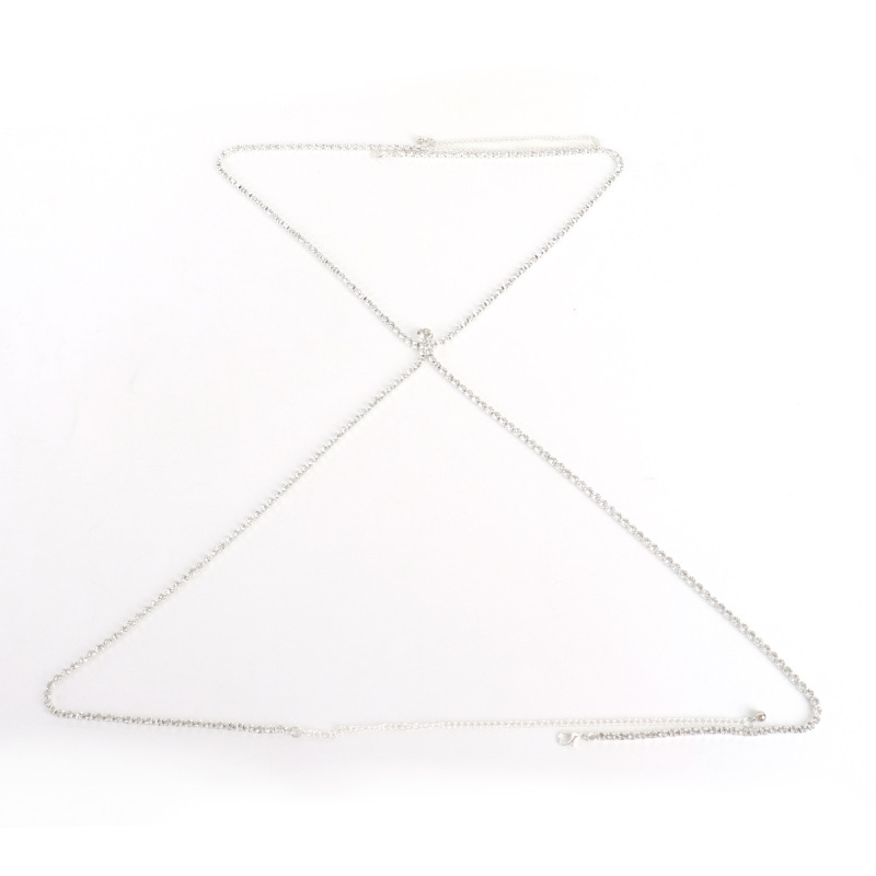 ST22403-New European and American cross-border jewelry body chain beach sexy simple chest chain