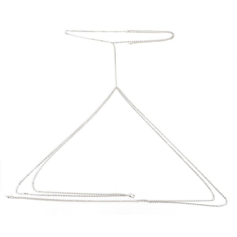 0001-European and American hot-selling jewelry sexy simple cross body chain one-piece chain