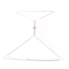 ST22503-European and American fashion accessories, simple devil's eye chest chain, nightclub shiny sexy body chain