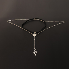 TL22409-European and American creative exaggerated elastic snake long leg chain for women Bohemian trend multi-layer chain body chain jewelry