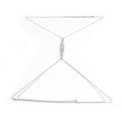 ST22804-European and American cross-border hot-selling accessories simple exaggerated rhinestone love sexy beach bikini body chest bracelet