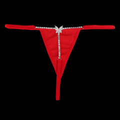 ST221018-Butterfly Rhinestone Women's Underwear European and American Sexy Bikini Exquisite Butterfly Waist Chain