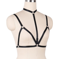 O0198-Beautiful back nightclub sexy strap-on outer wear hollow breast-exposing sexy and seductive underwear