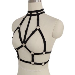 O0756-Interesting European and American three-point professional harness underwear sexy binding SM bra