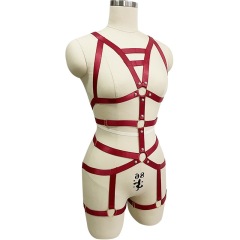 N0065-SM Gothic Cross Strap Harness Underwear Dance Sexy Temptation Erotic Underwear Set