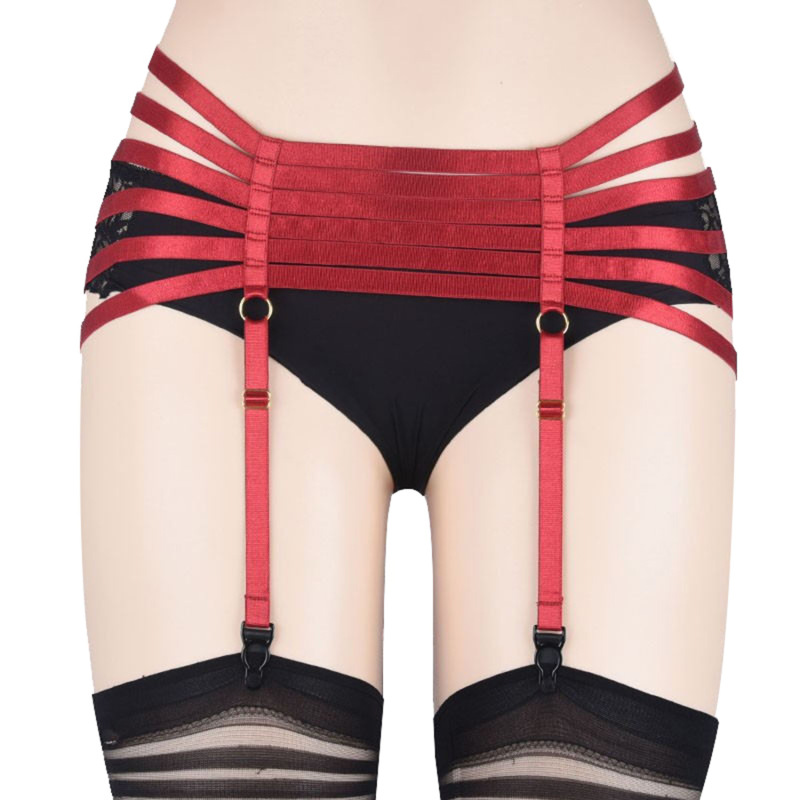 P0176-European and American popular Japanese and Korean rock animation hip-hop performance suspenders sexy and interesting garters for women
