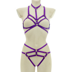 O0919+P0296--Harness tied sexy hollow sexy separate suit