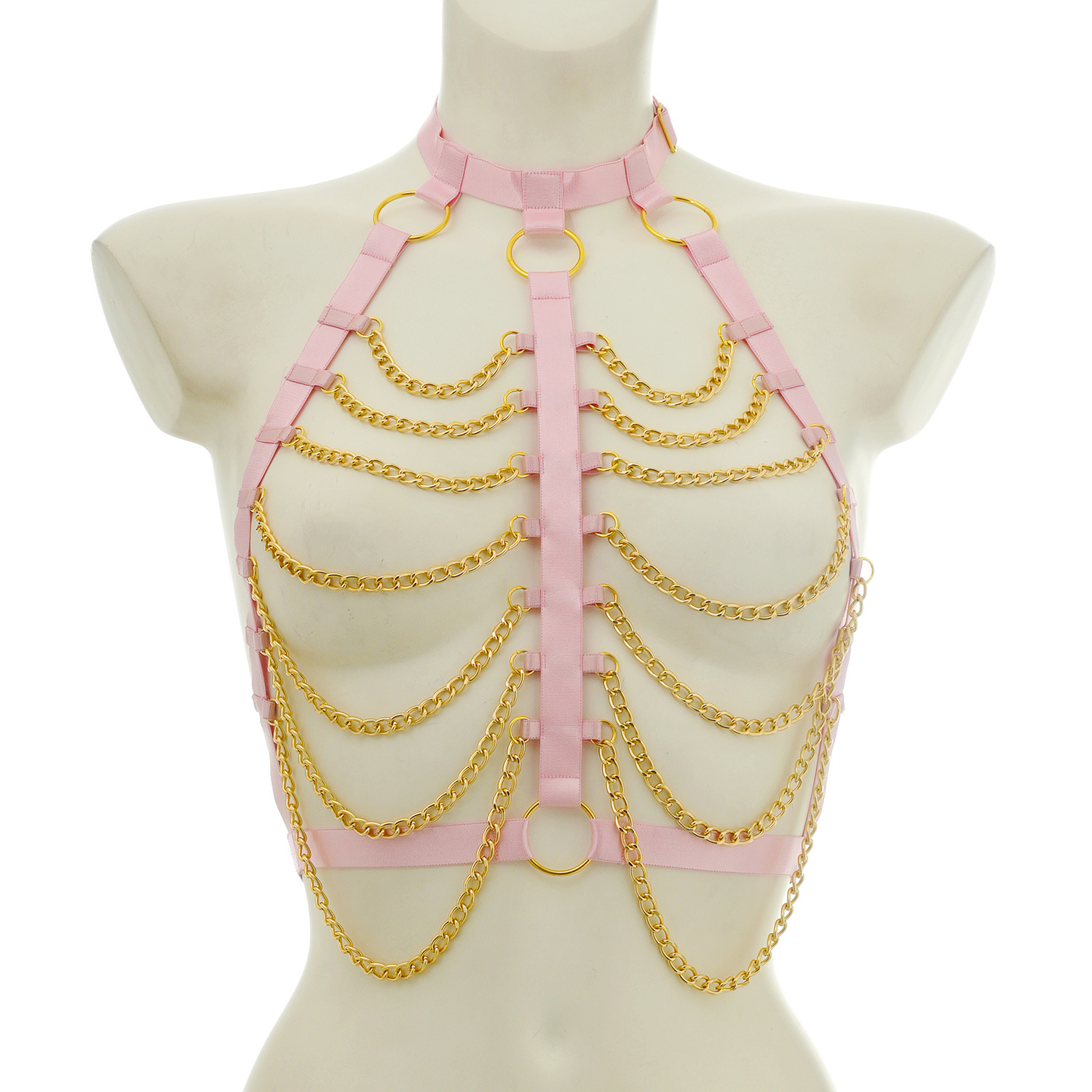 O0908--Multi-color optional hollow chain women's sexy harness