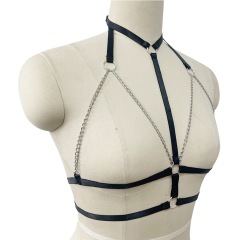 O0870-Chain bondage black ladies sexy strappy underwear