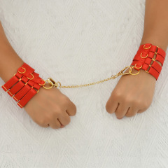 O0893-cosplay sex accessories red handcuffs